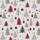 Scandi Nordic Pines Christmas Vinyl Oilcloth Tablecloth