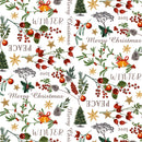 Christmas Holly and Berries PVC Vinyl Oilcloth Tablecloth