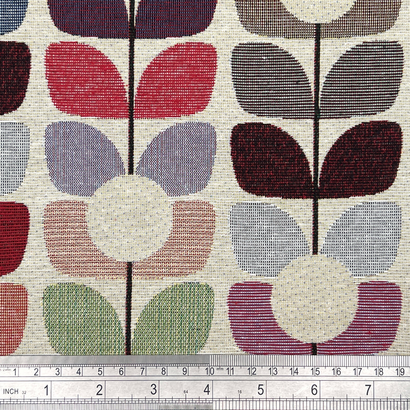 Tapestry Fabric Bloom Flowers Stems Curtains Craft and Upholstery