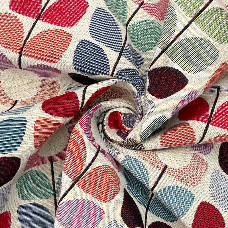 Tapestry Fabric Bloom Flowers Stems Curtains Craft and Upholstery
