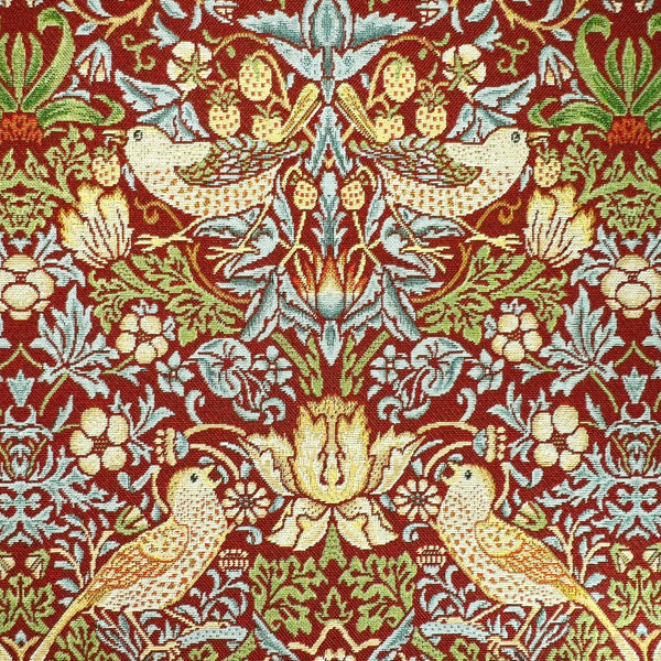 Tapestry Strawberry Thief Wine Fabric for Curtains Craft and Upholstery