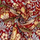 Tapestry Strawberry Thief Wine Fabric for Curtains Craft and Upholstery