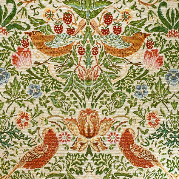 Tapestry Strawberry Thief Natural Fabric for Curtains Craft and Upholstery