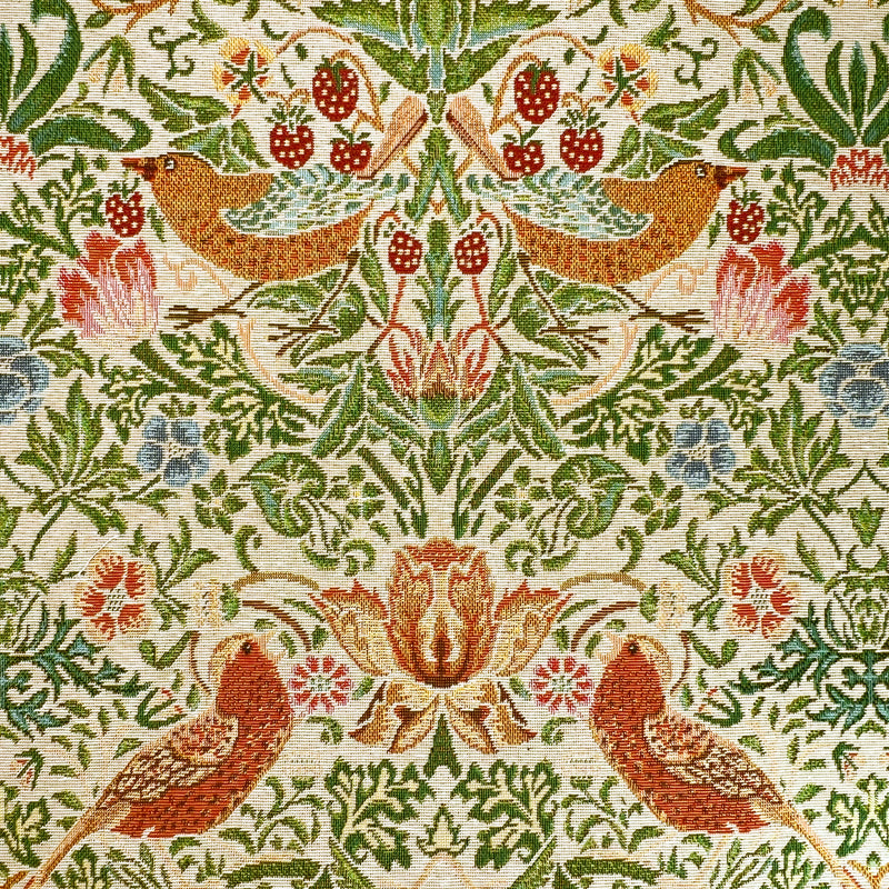 Tapestry Strawberry Thief Natural Fabric for Curtains Craft and Upholstery