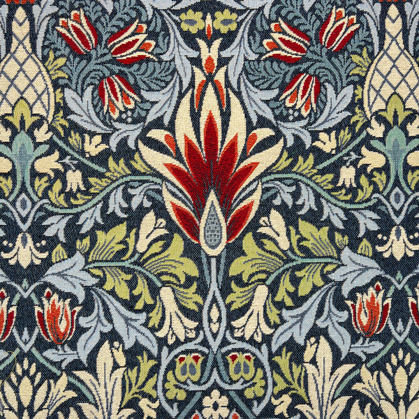 Tapestry Snakeshead Navy Fabric for Curtains Craft and Upholstery