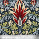 Tapestry Snakeshead Navy Fabric for Curtains Craft and Upholstery