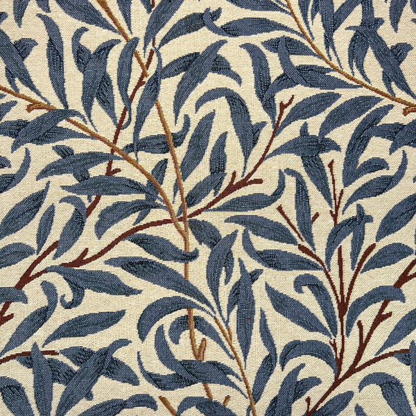 Tapestry Willow Boughs Blue Fabric for Curtains Craft and Upholstery