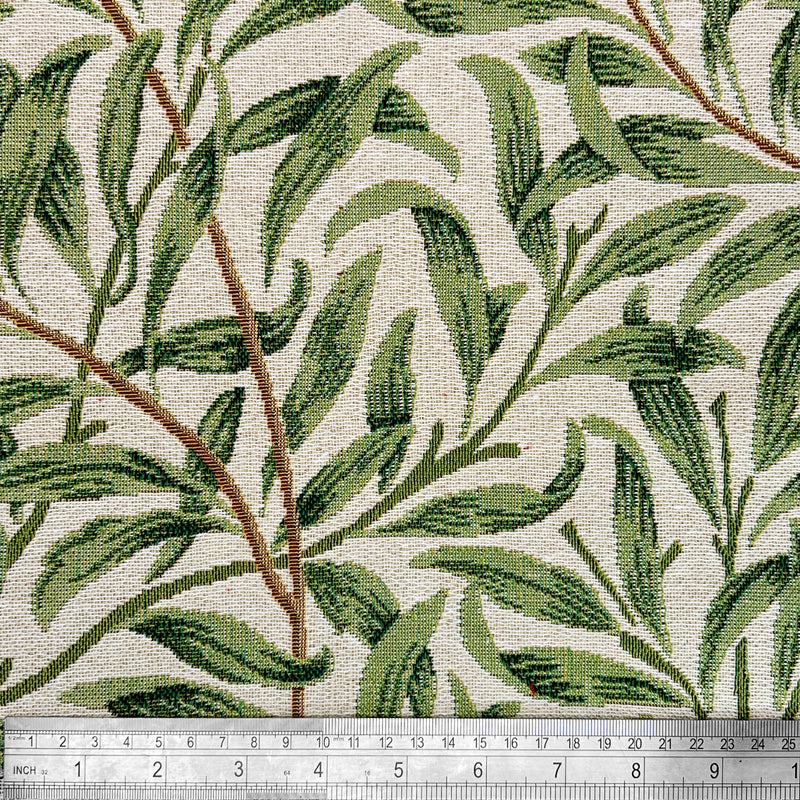 Tapestry Willow Boughs Sage Green Fabric for Curtains Craft and Upholstery