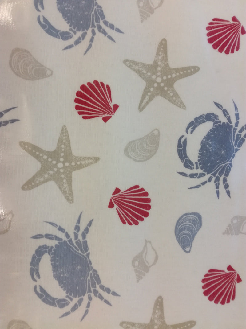 Offshore Marine Oilcloth Tablecloth by Clarke and Clarke