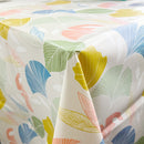 Fan Leaves Gingko Multi PVC Vinyl Oilcloth Tablecloth