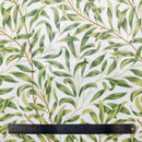 Willow Bough Leaves Sage Green PVC Vinyl Oilcloth Tablecloth