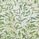 Willow Bough Leaves Sage Green PVC Vinyl Oilcloth Tablecloth