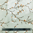 Pussy Willow Sage Green  PVC Vinyl Oilcloth Tablecloth