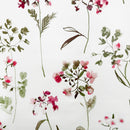 Delicate Watercolour Flower Pink PVC Vinyl Oilcloth Tablecloth