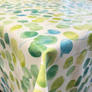 Lunaria Green PVC Vinyl Oilcloth Tablecloth