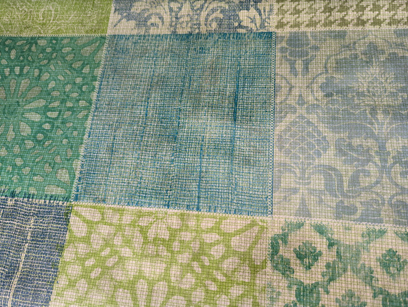 Capri Pattern Green Vinyl  Tablecloth