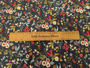 Ashbee Navy Rouge 100% Cotton Fabric by Clarke & Clarke