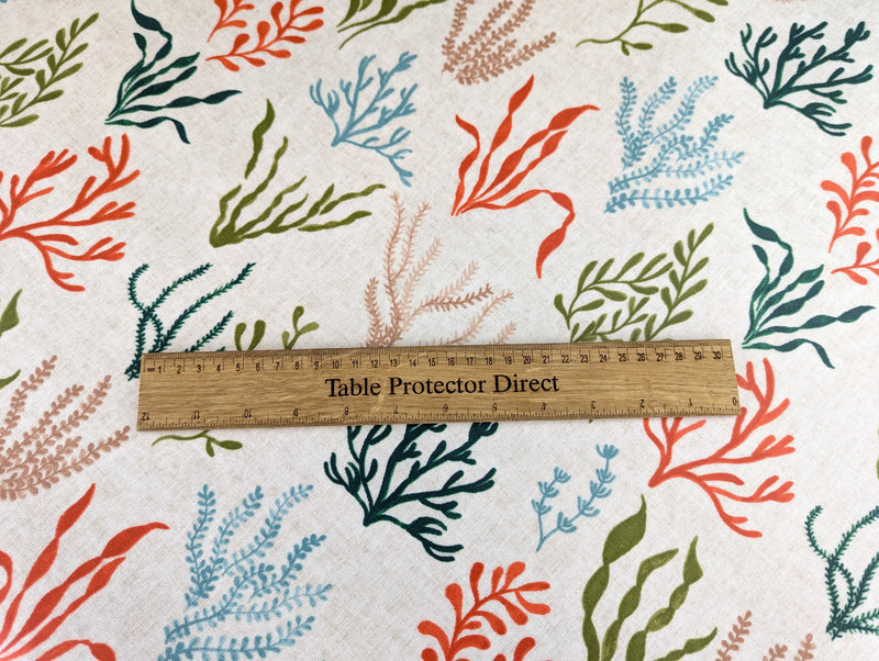 Portside Teal and Orange Matt Oilcloth Table Cloth