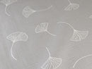 Gingko Leaves Silver Grey Vinyl Oilcloth Tablecloth