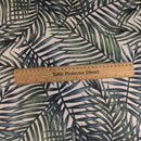 Palm Leaves Cream and Green Outdoor Waterproof Fabric UV Resistant 150cm wide