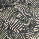 Palm Leaves Cream and Green Outdoor Waterproof Fabric UV Resistant 150cm wide