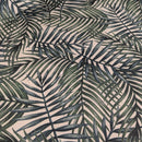 Palm Leaves Cream and Green Outdoor Waterproof Fabric UV Resistant 150cm wide