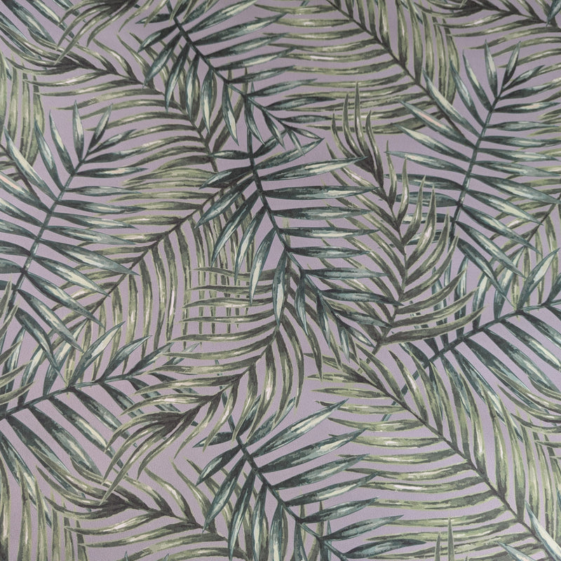 Palm Leaves Grey and Green Outdoor Waterproof Fabric UV Resistant 150cm wide