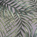 Palm Leaves Grey and Green Outdoor Waterproof Fabric UV Resistant 150cm wide