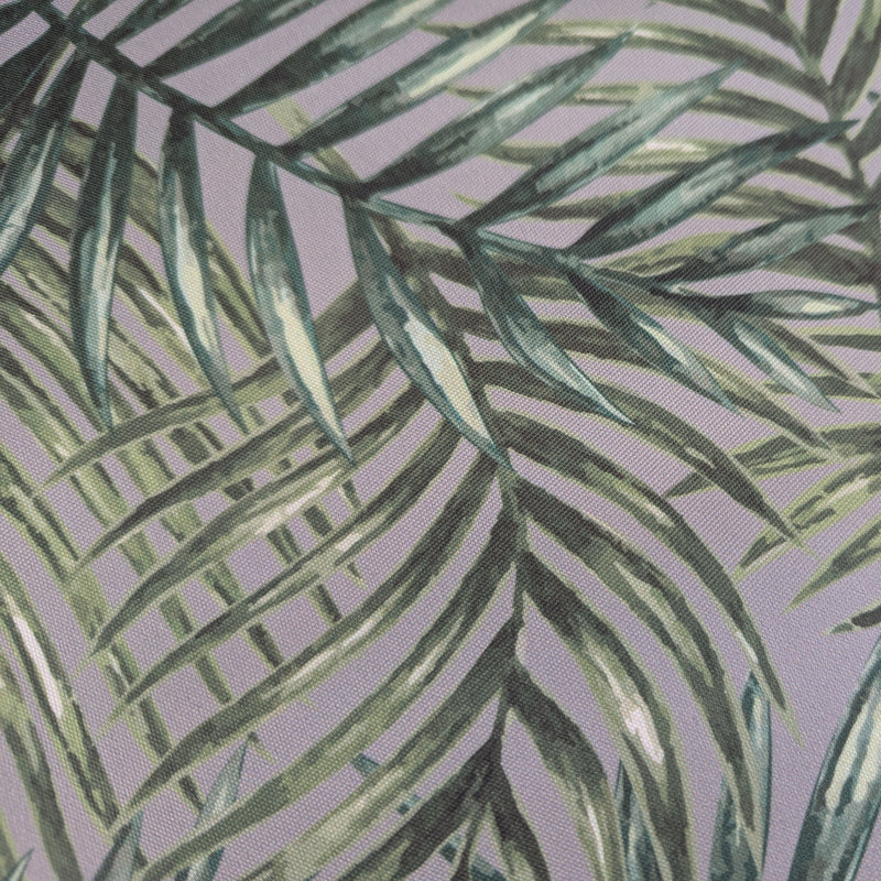 Palm Leaves Grey and Green Outdoor Waterproof Fabric UV Resistant 150cm wide