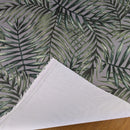 Palm Leaves Grey and Green Outdoor Waterproof Fabric UV Resistant 150cm wide