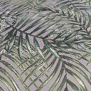Palm Leaves Grey and Green Outdoor Waterproof Fabric UV Resistant 150cm wide