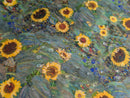 Sunflower Gustav Klimt Outdoor Waterproof Digital Fabric UV Resistant 150cm wide