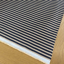 Watergate Navy and Cream Stripe Outdoor Waterproof Fabric UV Resistant 150cm wide