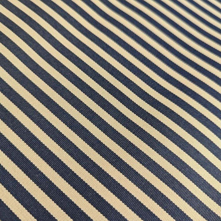 Watergate Navy and Cream Stripe Outdoor Waterproof Fabric UV Resistant 150cm wide