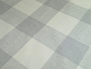 Grey Large Check Tex Vinyl Oilcloth Tablecloth