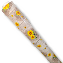 Sunflower Hessian on Taupe Wood Vinyl Tablecloth Roll 20 Metres x 140cm Full Roll