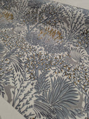 Wilderwood Grey and Ochre Oilcloth Tablecloth