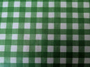Green Bistro Check Wider Width PVC Vinyl Oilcloth Tablecloth 180cm extra wide