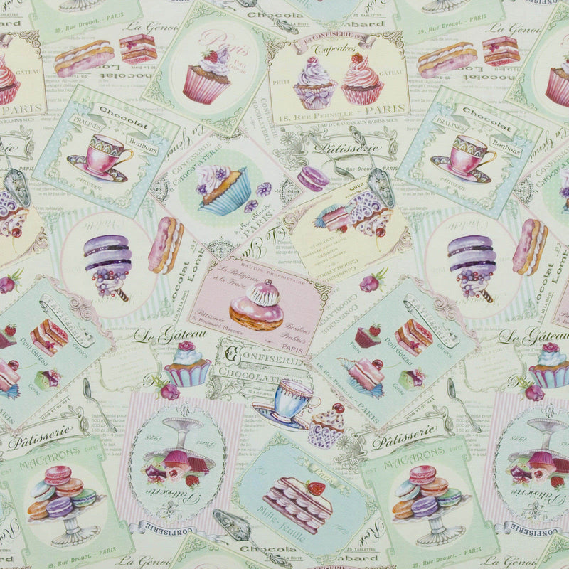 Patisserie PVC Vinyl Tablecloth 20 Metres Roll - Warehouse Clearance