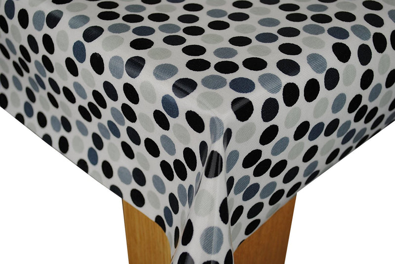 Petit Pois Dotty Charcoal Oilcloth Tablecloth