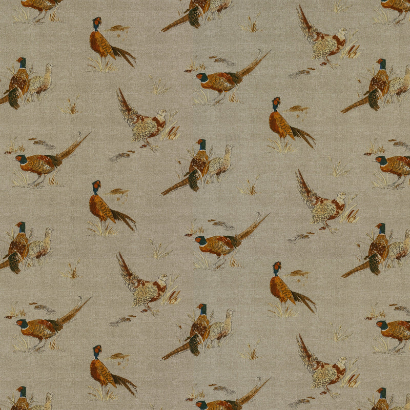 Pheasants Cotton Oilcloth Tablecloth Matte Finish