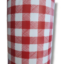 Red Small Check Gingham PVC Tablecloth 20 Metres Roll x 140cm