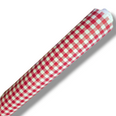 Red Small Check Gingham PVC Tablecloth 20 Metres Roll x 140cm