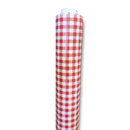 Red Small Check Gingham PVC Tablecloth 20 Metres Roll x 140cm