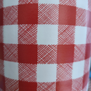 Red Small Check Gingham PVC Tablecloth 20 Metres Roll x 140cm