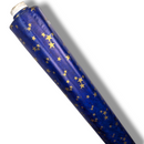 Gold Stars on Blue PVC Vinyl Tablecloth 140cm x 20 Metres Roll