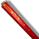 Christmas Red with Gold Star PVC Vinyl Tablecloth 140cm x 20 Metres Roll