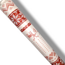Christmas Reindeer Fairisle Red PVC Vinyl Tablecloth 140cm x 20 Metres Roll