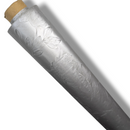 Silver Flowers on Silver Vinyl Tablecloth 12.3 Metres x 140cm - Warehouse Clearance