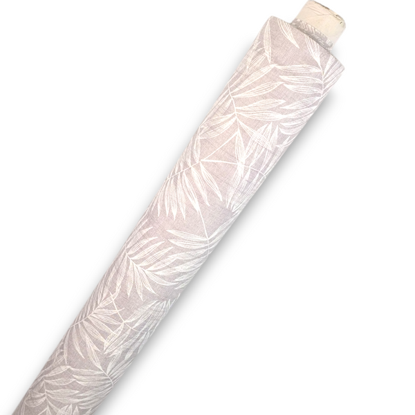Olivia Grey Leaves Vinyl Tablecloth Roll 20 Metres x 140cm Full Roll